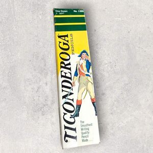 Vintage Dixon Ticonderoga No. 1388 No.2 Soft Pencils Box of 12 NOS Incense Cedar
